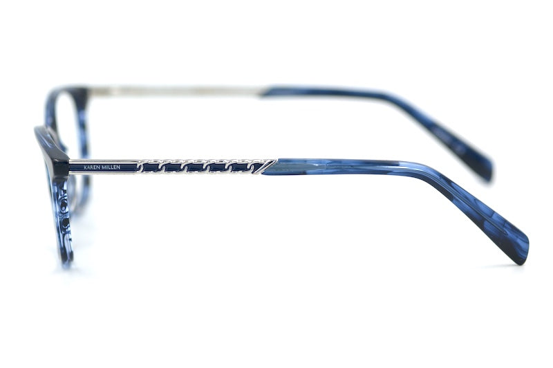 Karen Millen 111 Glasses. Blue Karen Millen glasses. Women's designer glasses. 