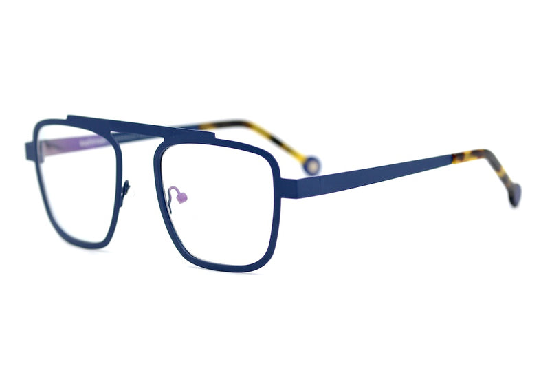 Kelinse Navy Blue Men's Aviator Glasses Angle View