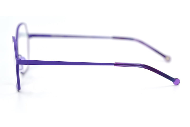 Kelinse Sindy women's purple hexagonal glasses. 