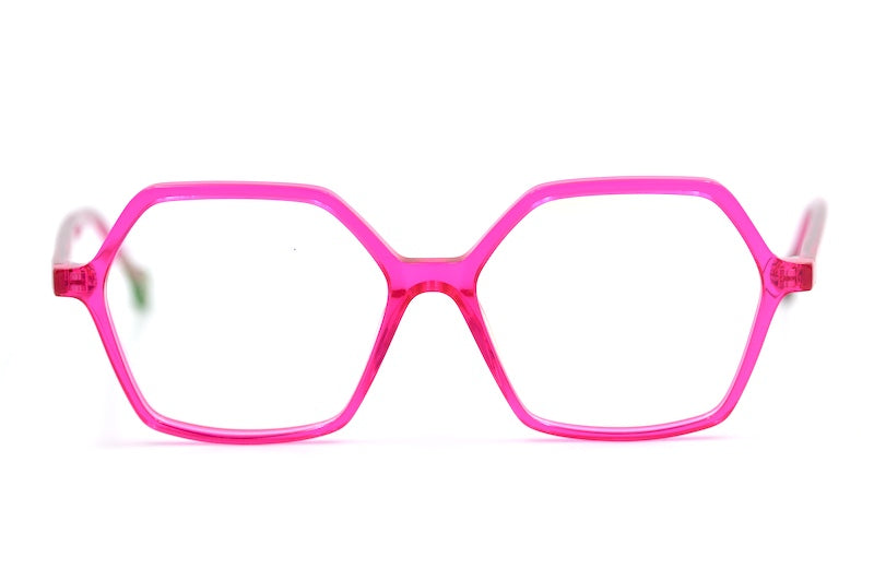 Kelinse Sophie glasses. Women's bright pink glasses. 
