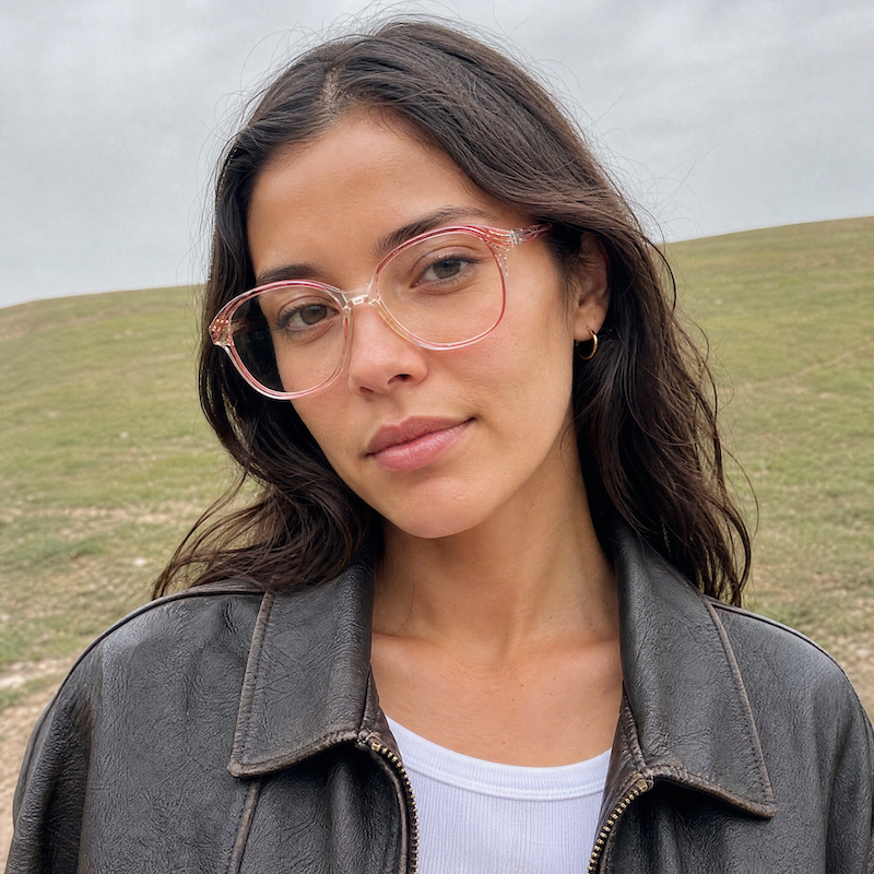 London Line Viola retro vintage glasses. Women's 80s vintage glasses. Retro glasses. Sustainable glasses. Women's sustainable glasses. 