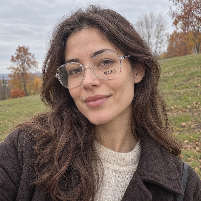 Matrix 009 women's crystal vintage oversized square glasses.