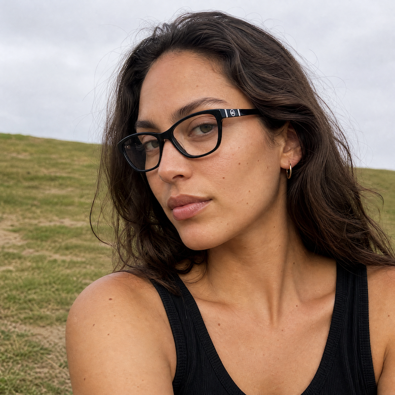 Michael Kors 269 Black Cat-Eye Glasses. Women's Michael Kors glasses. Affordable designer glasses. 