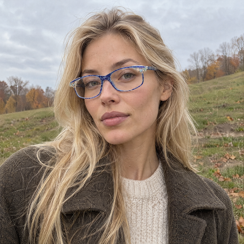 Neostyle Beauty 729 Delft women's blue  rectangular vintage glasses