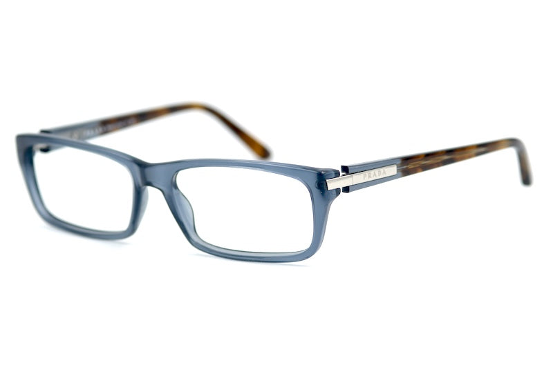 Prada VPR05N men's glasses. Men's rectangular Prada glasses. Affordable designer glasses. 