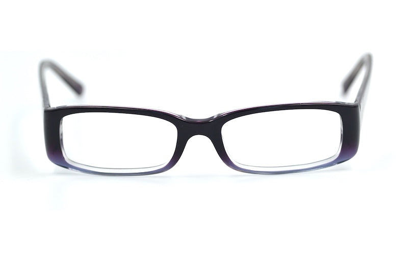 Prada VPR07M purple rectangular glasses with subtle ombré acetate finish
