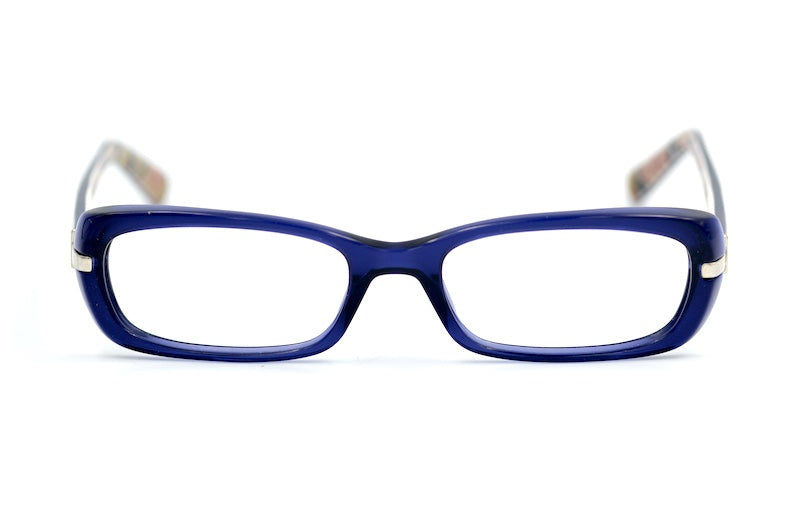 Prada VPR13N women's blue rectangular glasses.