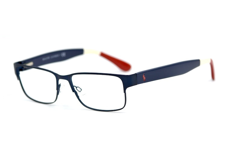 Ralph Lauren 1160 men's navy rectangular glasses side view
