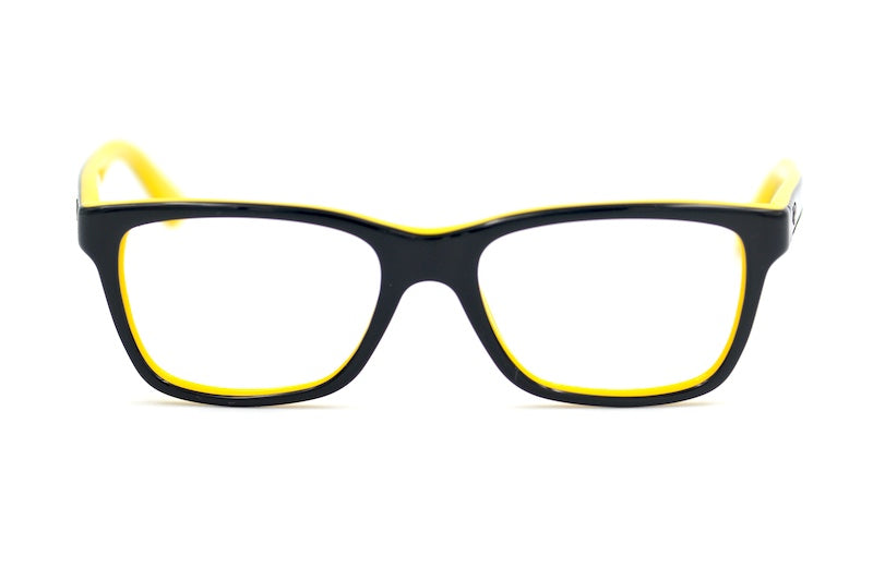Ray-Ban 1536 3660 junior black and yellow designer glasses. 