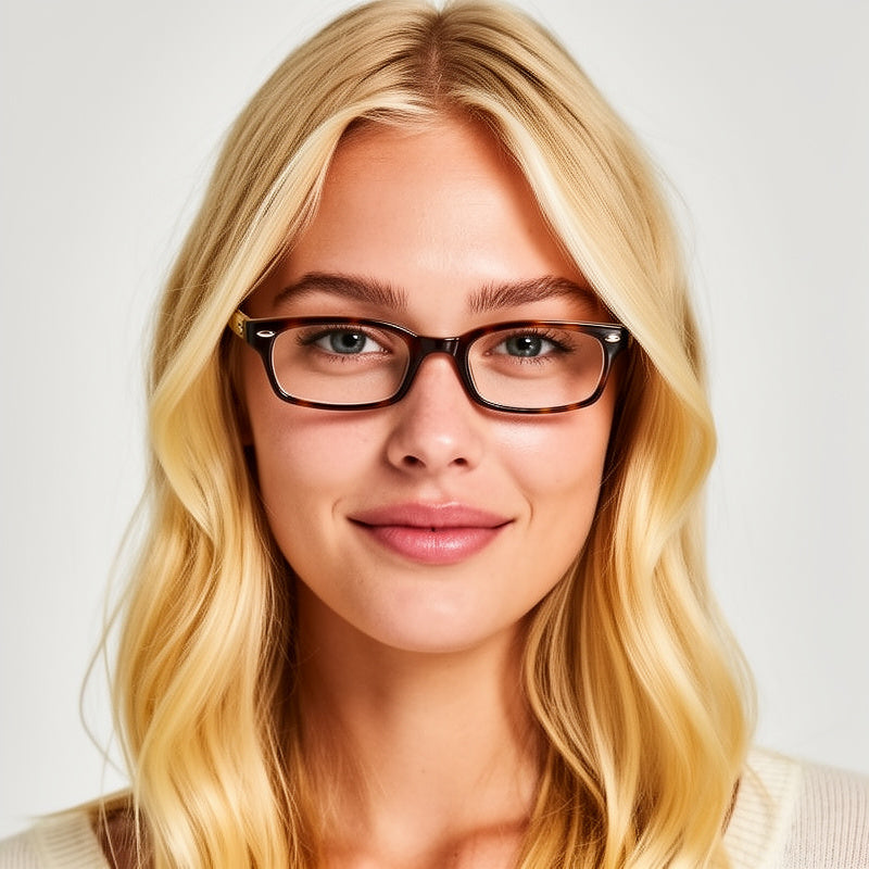 Ray-Ban 5150 5238 women's designer glasses. Cheap Ray-Ban glasses. Women's Ray-Ban brown rectangular glasses. 