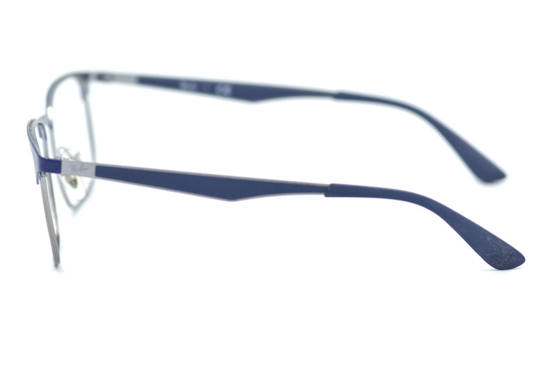 Ray-Ban 6363 men's blue metal glasses. Refurbished Ray-Ban glasses. Affordable Ray-Ban glasses.
