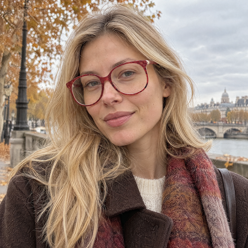 Women's red 1980s oversized vintage glasses