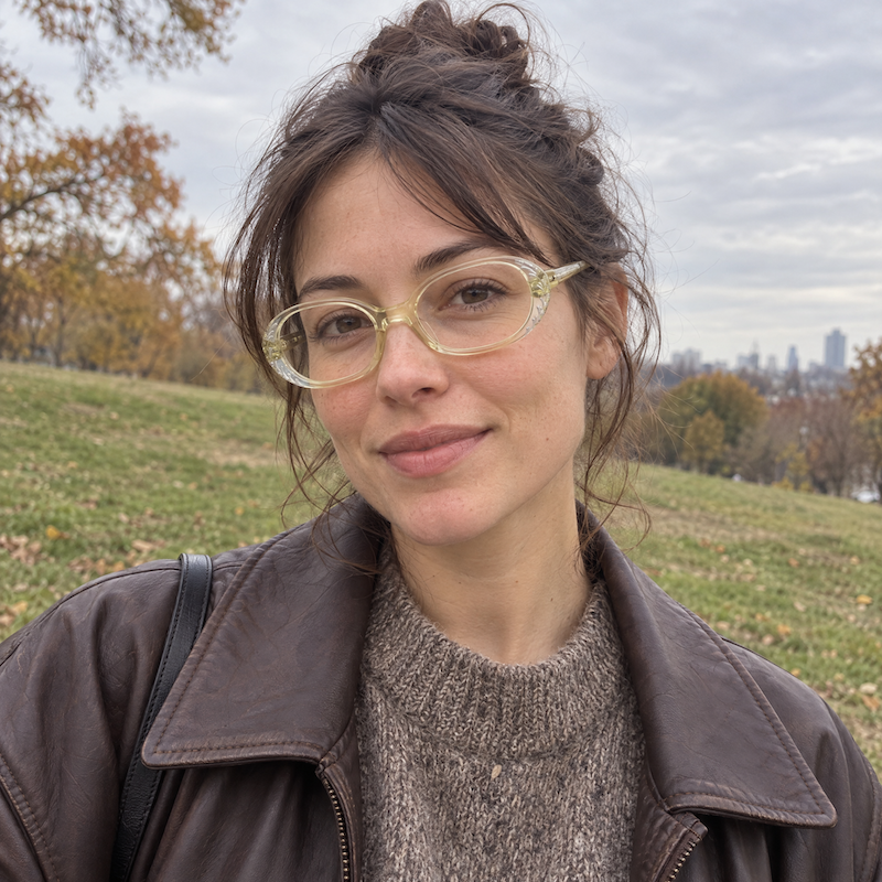 Woman wearing CHO Rene Trim glasses