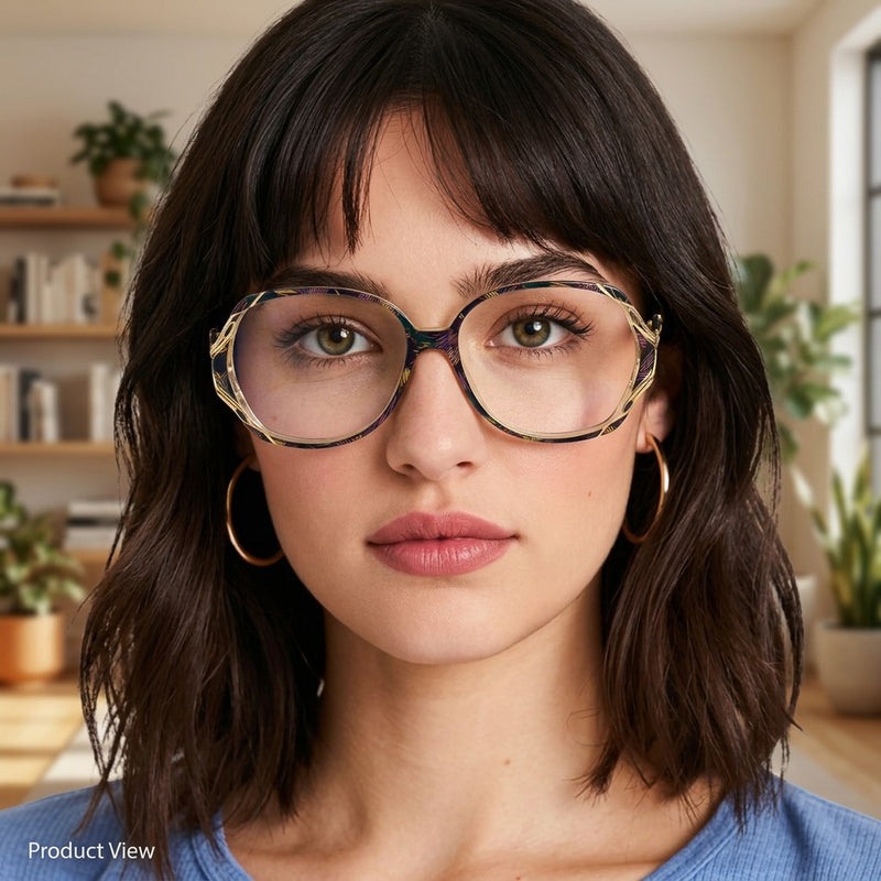 Royal Pavilion 11 80s Oversized Vintage Glasses. Women's 80 vintage glasses. Sustainable glasses UK.