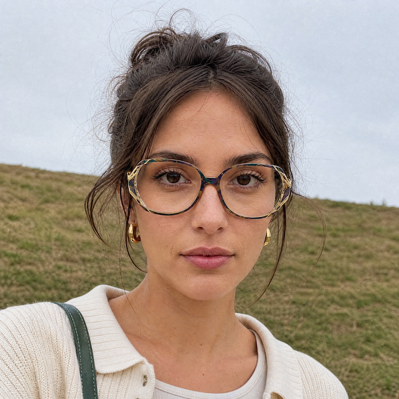 Royal Pavilion 11 80s Oversized Vintage Glasses. Women's 80 vintage glasses. Sustainable glasses UK.