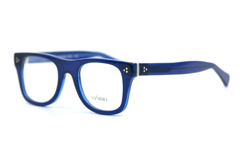 Safarro H165 Glasses. Men's blue square glasses. Men's stylish glasses online UK. 