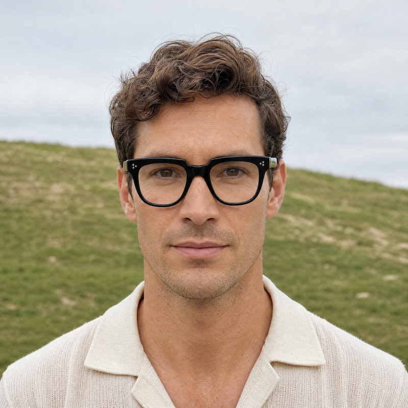 Safarro Men's H180 Black Glasses. Michael Caine Style Inspired Glasses.
