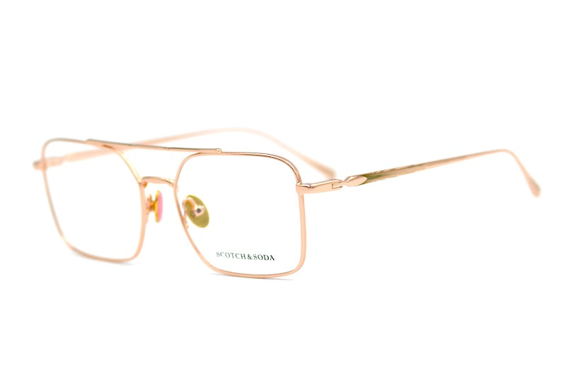Scotch & Soda Aletta glasses. Women's rose gold aviator glasses. 