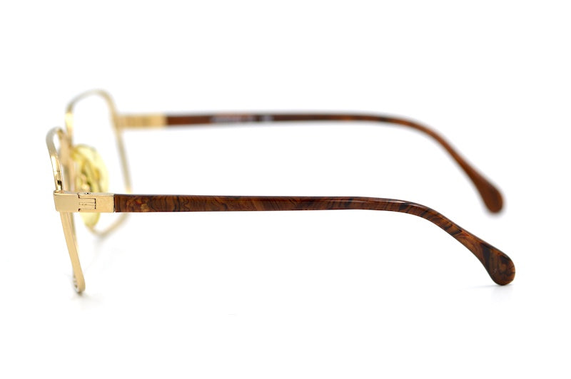 Sferoflex 108 men's gold square vintage glasses.