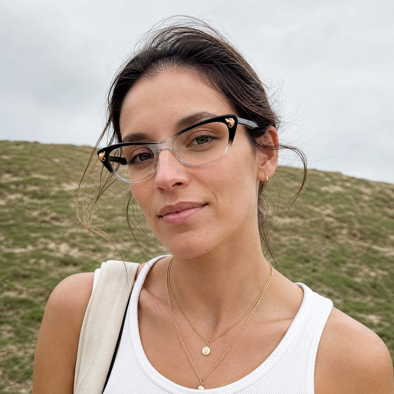 Shuna 50s vintage glasess. 50s cat eye glasses. Women's vintage glasses. Women's sustainable glasses. 