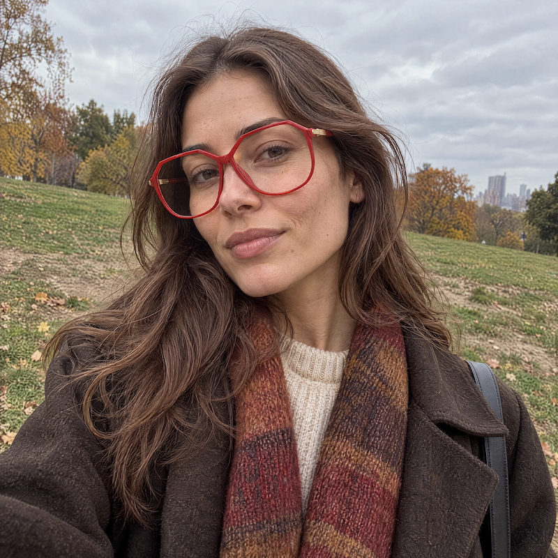 Austrian-made Silhouette red oversized 1980s spectacle frame