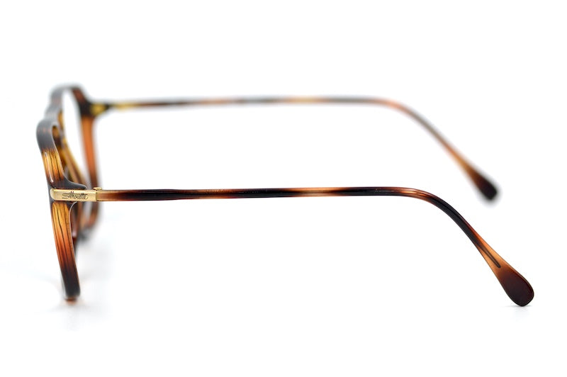 Silhouette M2736 Men's Brown Vintage Aviator Glasses