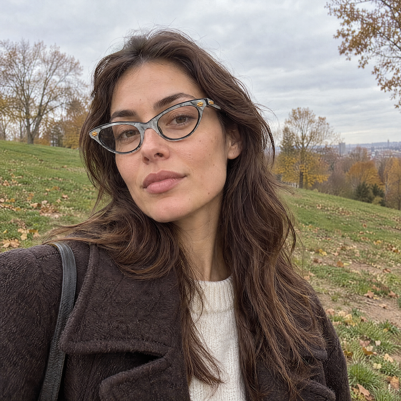 Silver 1950s Petite Cat-Eye Glasses