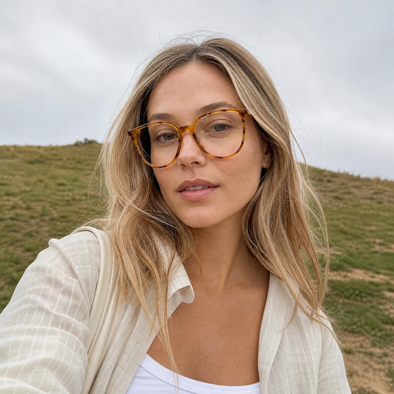 Stepper 109 Women's 80s Oversized Vintage Glasses