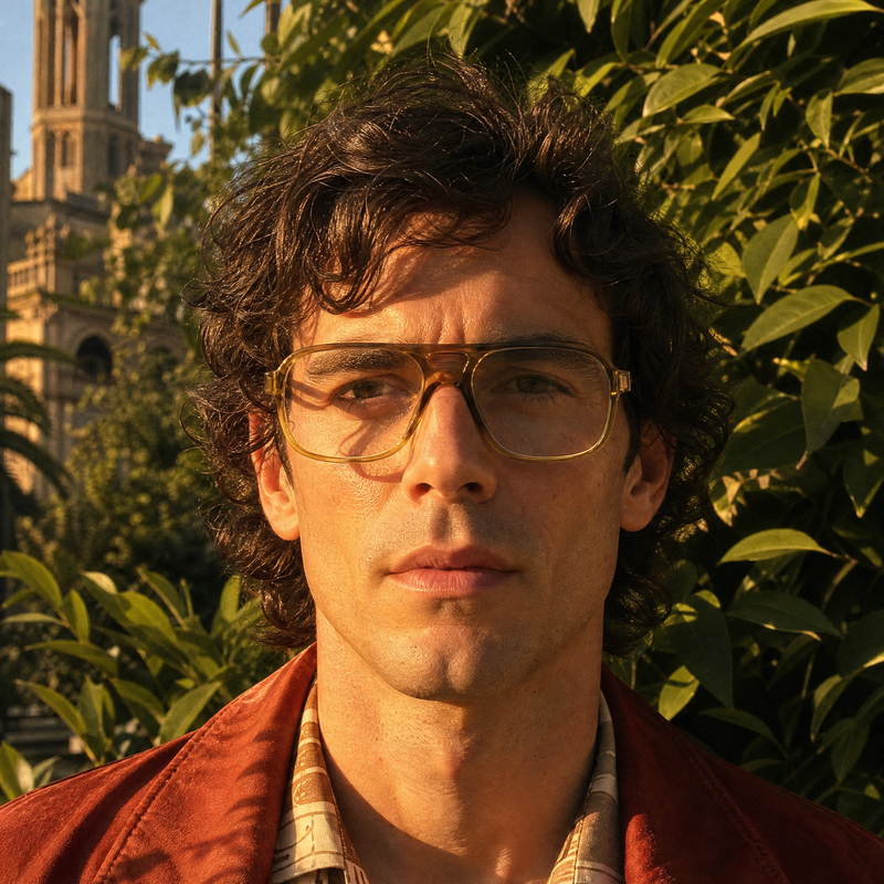 Terri Brogan 8678 men's vintage aviator glasses.