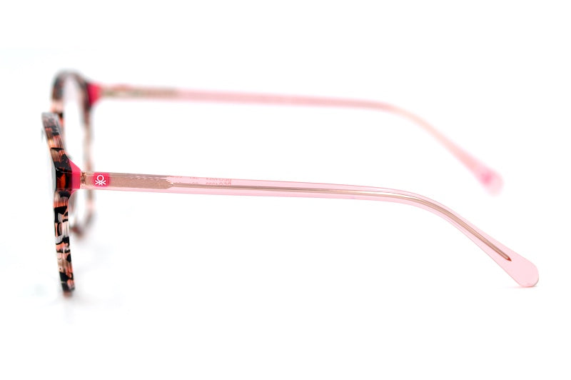 UCOB 1073 Pink mottled oversized sustainable glasses. 
