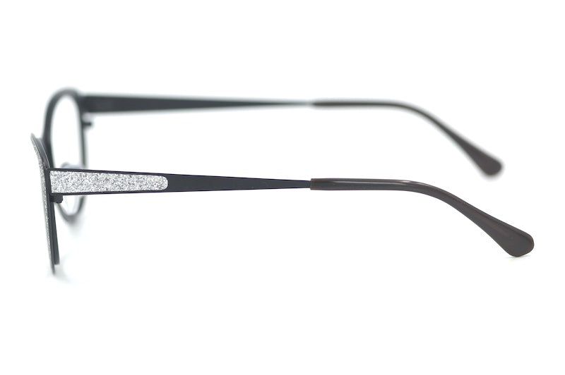 William Morris 1506 cat eye glasses. Silver glitter glasses. Silver Cat eye glasses. William Morris cat eye glasses. 