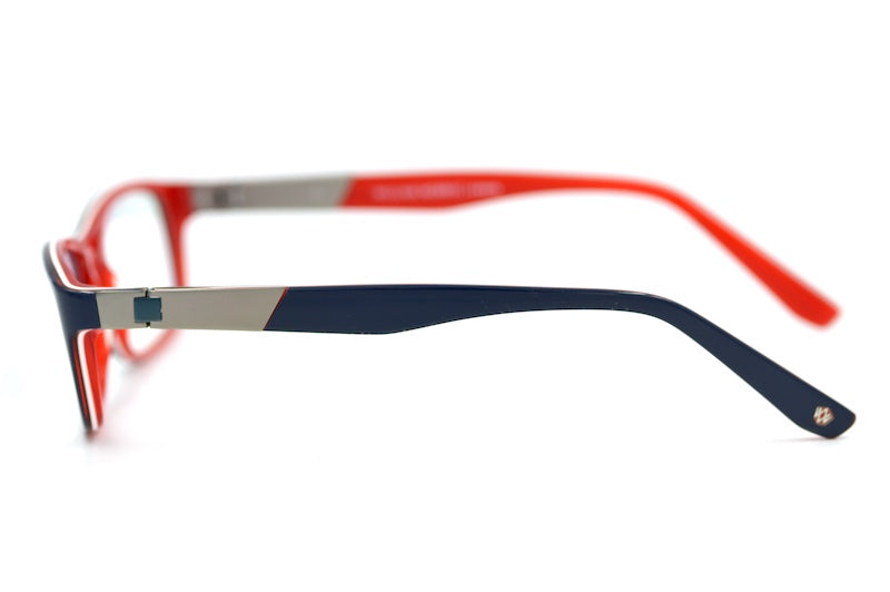 William Morris 6963 men's navy rectangular glasses.