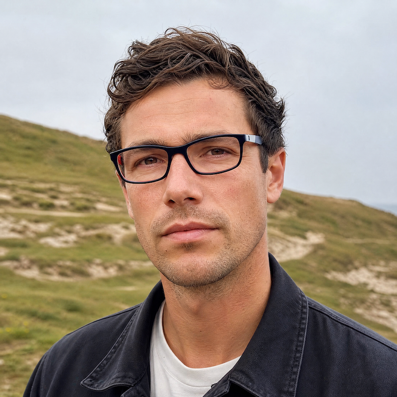 William Morris 6963 men's navy rectangular glasses.