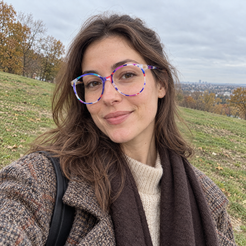 Zoe by Brulimar purple and white 1980s oversized vintage glasses