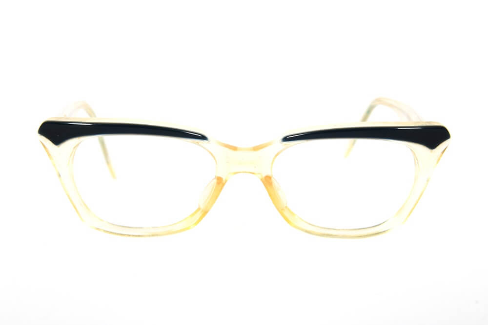 Cateye - 1940s-1960s Blue Cream Champagne Cateye