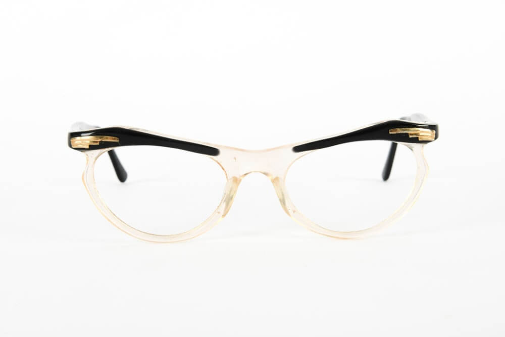 Cateye - 1940s-1950s Black Gold Champagne