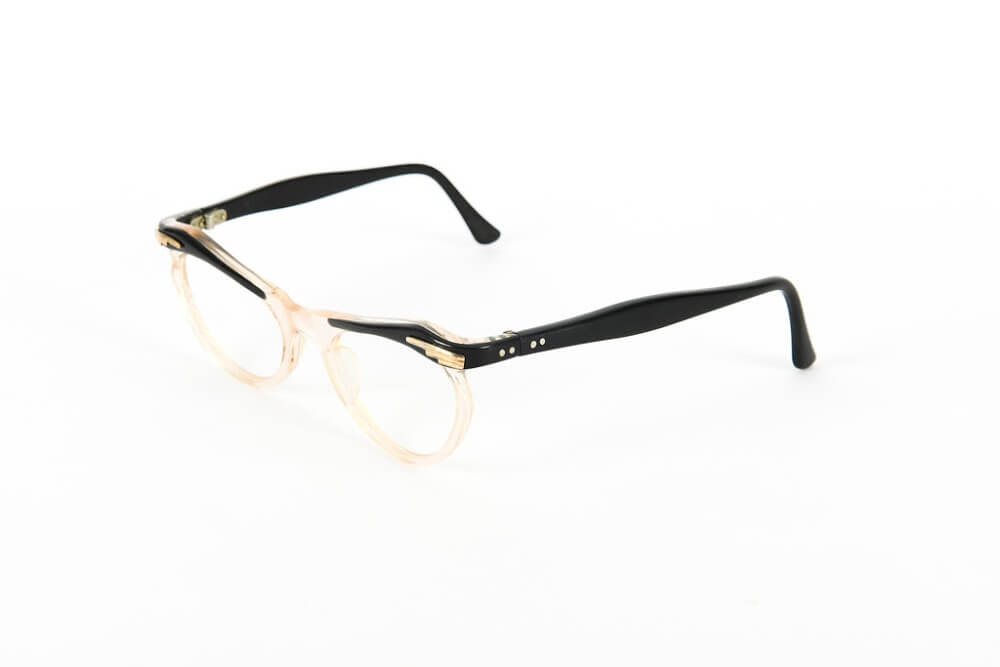 Cateye - 1940s-1950s Black Gold Champagne