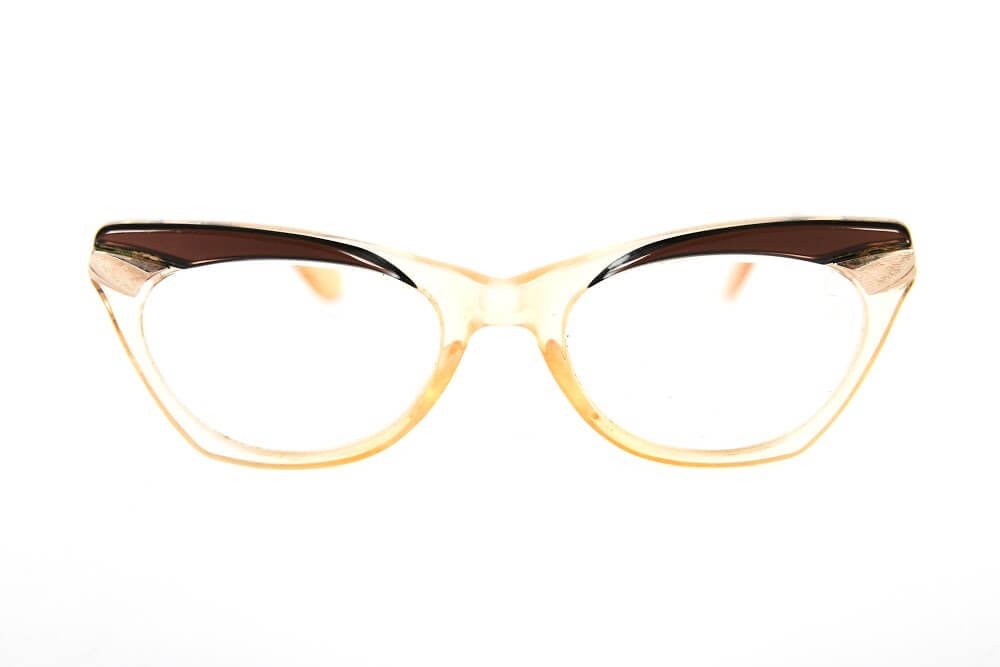 Cateye - 1940s-1960s Cateye Gold Brown Champagne