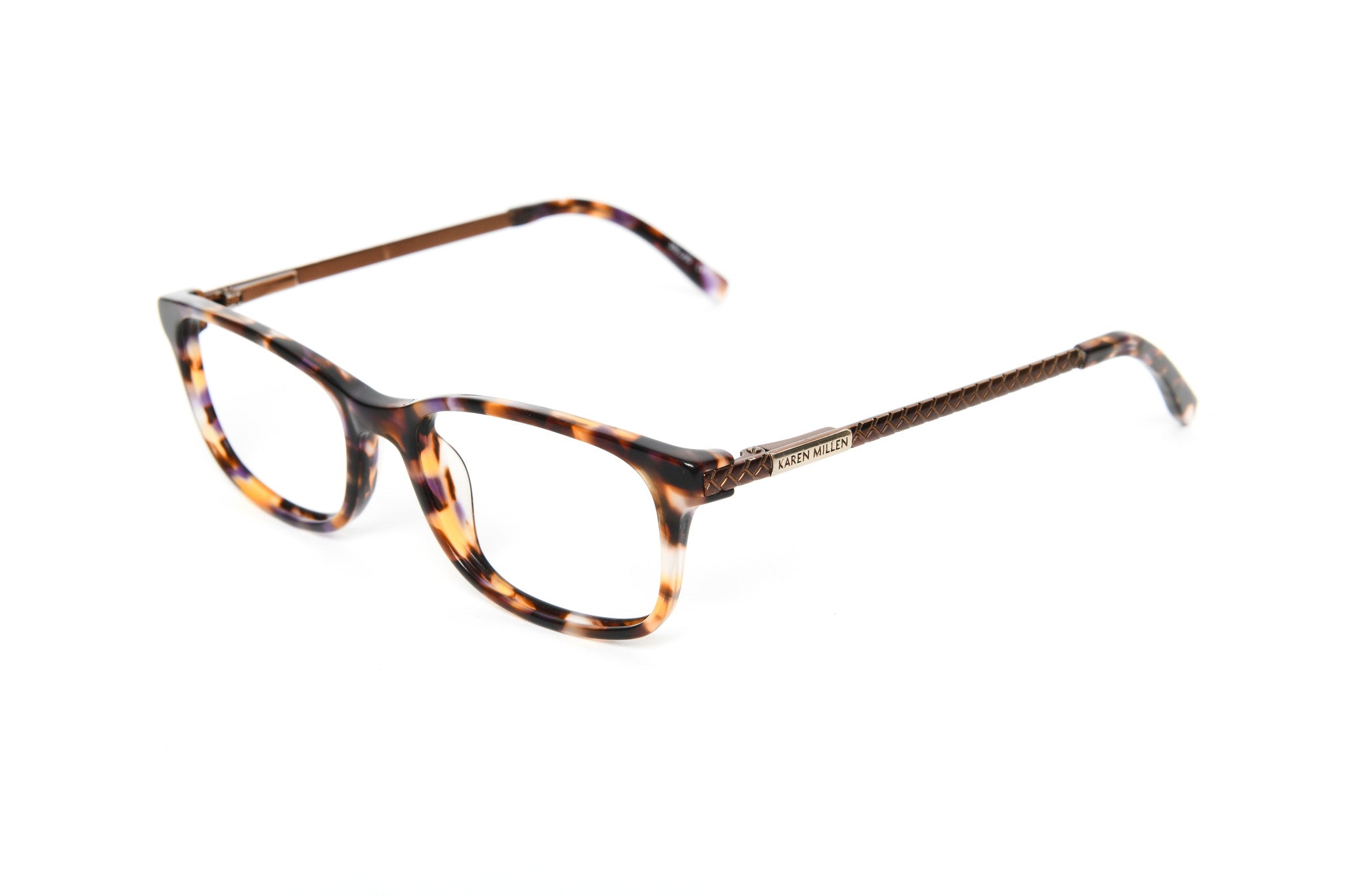 Karen Millen - Brown Tortoiseshell Translucent Metal Plastic