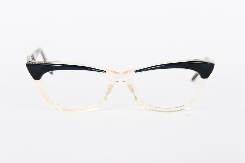 Cateye - 1940s-1960s Navy Crystal Plastic