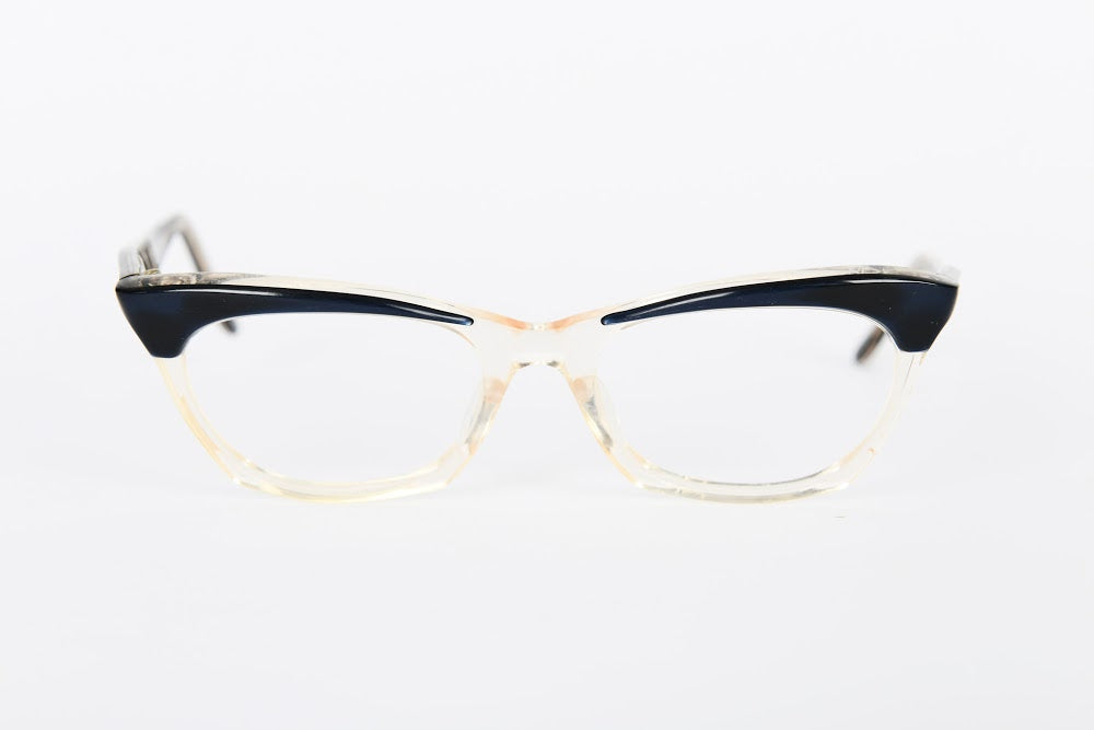 Cateye - 1940s-1960s Navy Crystal Plastic