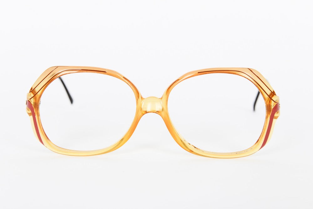 Christian Dior - Brown translucent Rounded Plastic 1970s-1980s