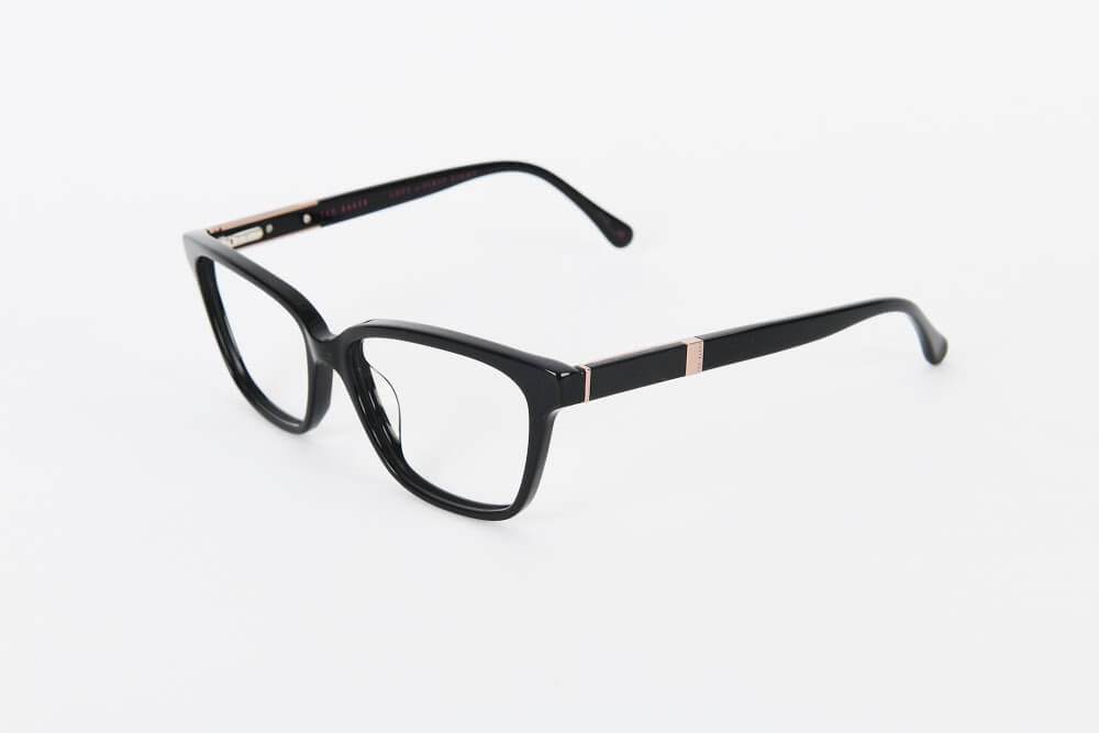 Black Ted Baker frames with gold detail on sides