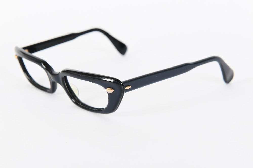 Cateye - 1950s-1960s Black Plastic