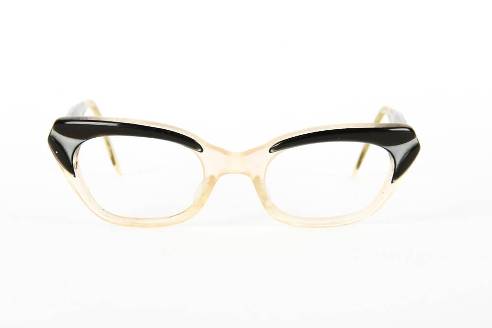 Cateye - 1940s-1960s Black Grey Champagne