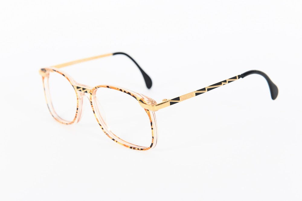 Cazal - 1970s-1990s Black Orange Gold Mottle