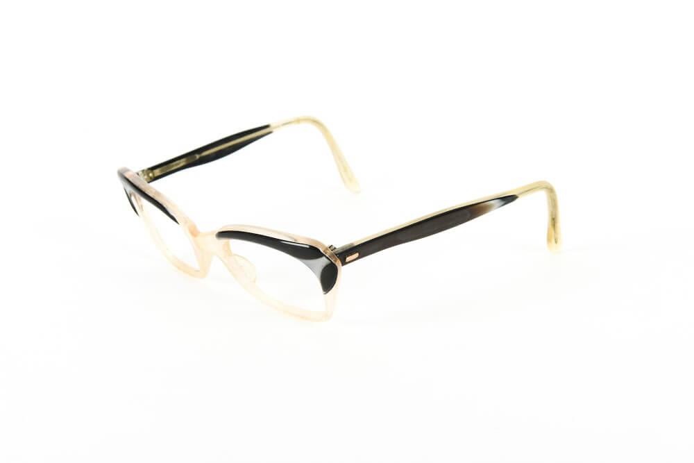 Cateye - 1940s-1960s Black Grey Champagne