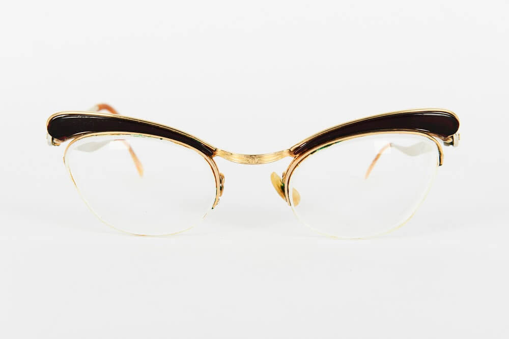 Cateye - 1940s-1960s Cateye Brown Gold