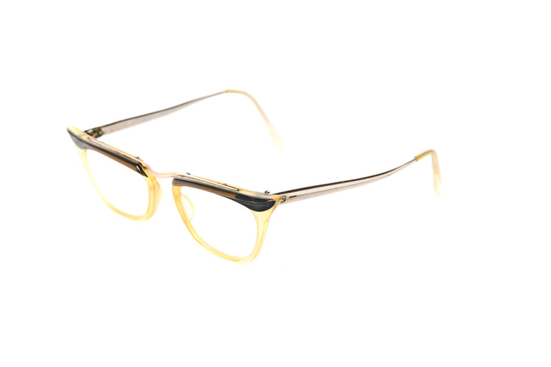 Cateye - 1950s-1960s Gold Black Champagne