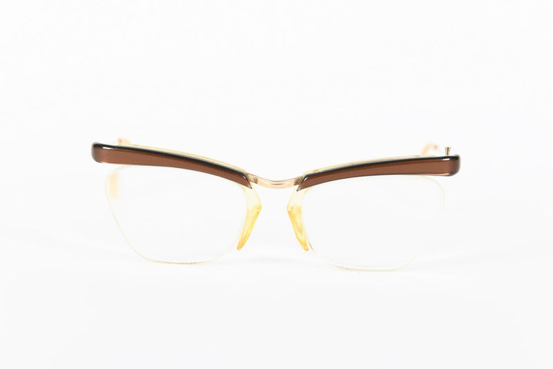 Cateye - 1950s-1960s Brown Gold